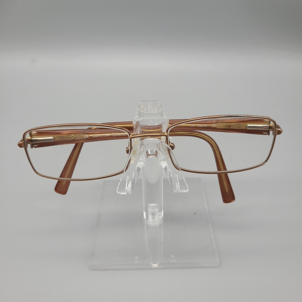 Calvin Klein Collection 7204 278 Brown Eyeglasses Frames 52-17-135 Crystal